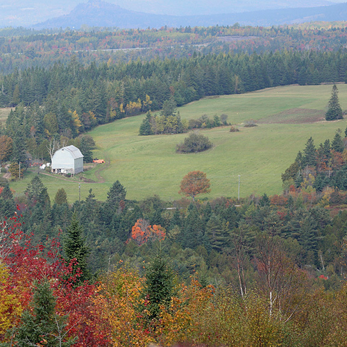 A farm along the Hammond River in rural Kings County, New Brunwick