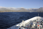 Approaching the coast by ship