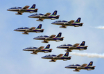 Freece Tricolori,Italian Air Display Team flying Aermacchi MB339As