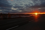 Midnight sun at Petkula Bog, Lappi, Finland