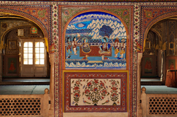 Samode palace hotel mural