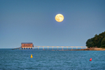 z3230 Moonrise over Bembridge Lifeboat Station