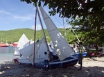 Bequia Youth Sailors preparing for a trip to Young Island, St Vincent