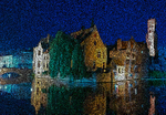 Bruges Night Scene with The Belfry