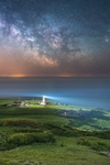 ab382 St Catherines lighthouse under the milky way