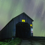 Wheaton Covered Bridge unter Aurora Borealis
