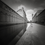 Salts Mill Canal Side #1 Bridge, Pinhole (square format)