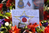 Murmansk Alyosha memorial wreathes laid by Discovery detail of message