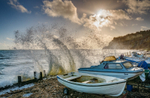 z3714 Shanklin Chine Stormy Seas