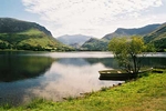 Snowdon from Llyn Nantlle with boat C01-7-16