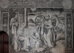 Upper cloister walk, testera mural