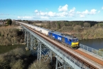 JL - 28.2.25 60026 6N87 Lynemouth - Tyne CT, Bedlington Viaduct