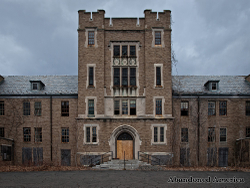 Abandoned Greystone Park Psychiatric Center | Curry Building Entrance
