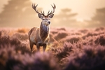 pr014 Stag in the Heather