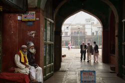 Old men near the Mosque, Old Delhi