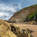 Tresaith Beach Waterfall