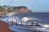 TS71  The waves roll in on Teignmouth Beach
