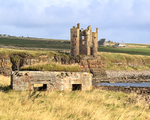 Keiss Castle and pillbox, Caithness, Scotland