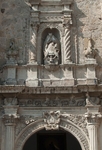 San Sebastián Analco, South side chapel, façade portal & niche