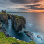Summer Sunset, Castle Sinclair Girnigoe, Scotland