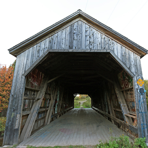 The Shediac River #4 covered bridge on Shediac River road in Westmorland county was built in 1935.