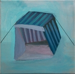 Shelter Series 2, acrylic on canvas, 20cm x 20cm