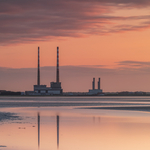 Poolbeg Chimneys from Booterstown, Dublin