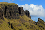 Close-up view of the Quiraing, the Needle and the Prison
