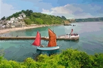 Lugger Iris passing the Banjo Pier