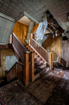 Abandoned Empire Hotel (Sharon Springs, NY) | Main Staircase
