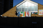 Flags on Building