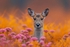 pr105 Roe Doe through the Milkweed