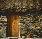 Croft house door detail, Isle of Benbecula, Outer Hebrides, Scotland