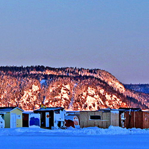 Renforth Ice Fishing Shacks panorama