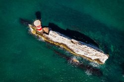 The Needles lighthouse - top down