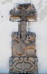 San Francisco, façade, choir loft window relief