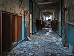 Undercliff Sanatorium (Meriden, CT) | Hallway of Fallen Tiles