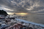 A glimpse of sun at Meadfoot Beach Torquay