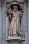 Façade, lower story right sculpture, St. Rose of Lima