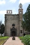 Tochimilco, Puebla, Asunción de Nuestra Señora, façade & atrial cro
