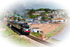 Steam train Braveheart passing Goodrington