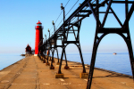 Michigan Lighthouse at Sunrise