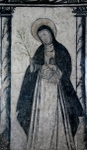 Santo Domingo, lower cloister walk pier mural, St. Rose of Lima