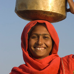 Woman in Red, Rajasthan,  India