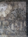 Capilla abierta, convento portal mural, detail (right)