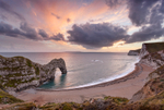 Durdle Door Peach Sunset