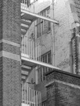 Fire Escape, Queensway (b&w)