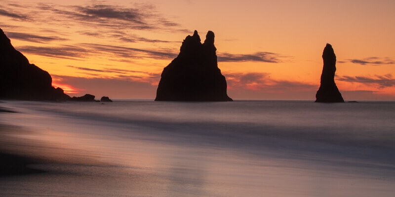 Dawn Colours, Reynisdrangar Stacks, Iceland