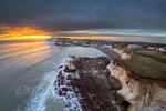 z2646 Aerial Sunset over Freshwater Bay