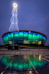 The Hydro and Christmasified Floodlights